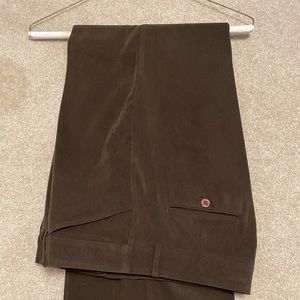 132. EUC by AGB Brown Pants, microsuede feel w/ pockets, Size 10